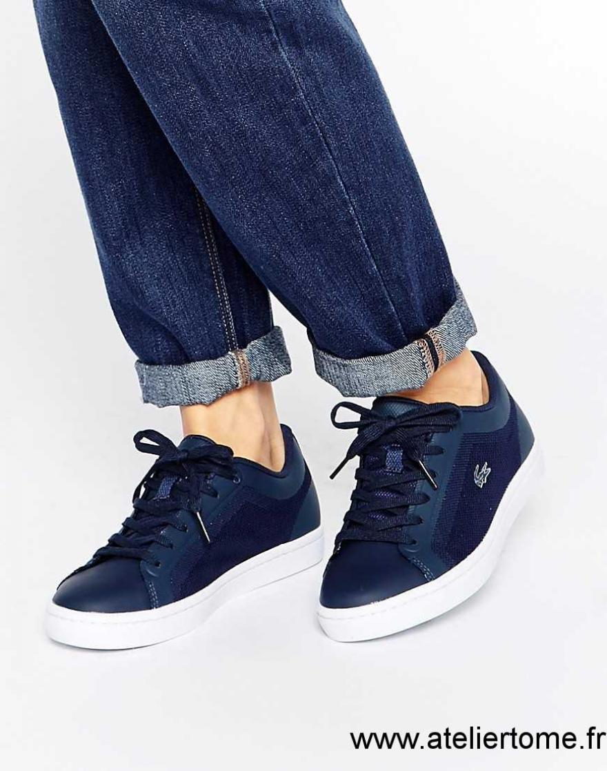 basket lacoste femme bleu marine